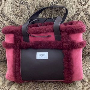 UGG shearling fur tote